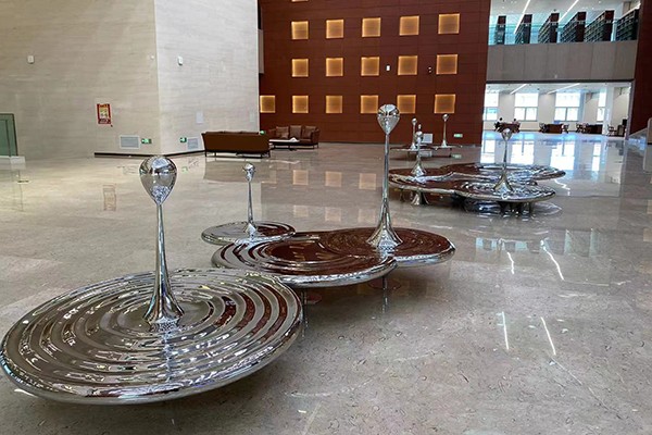 Steel Ripple Sculpture For Interior Decoration